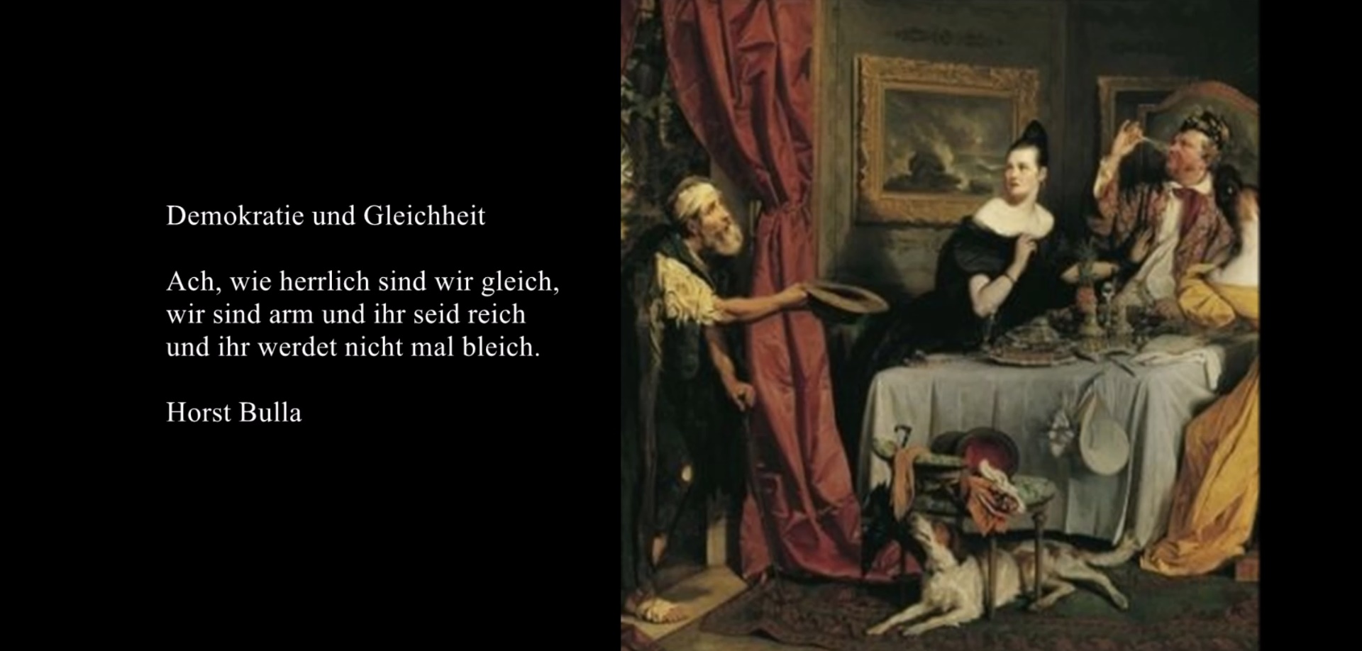 "Demokratie und Gleichheit" ein Gedicht von Horst Bulla