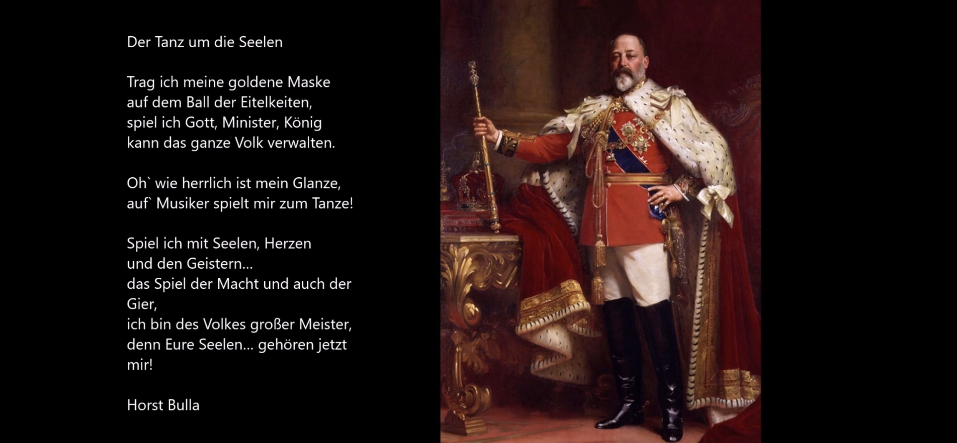 "Der Tanz um die Seelen" ein Gedicht von Horst Bulla