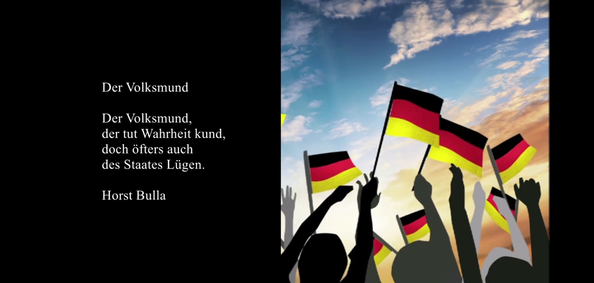 "Der Volksmund" ein Gedicht von Horst Bulla