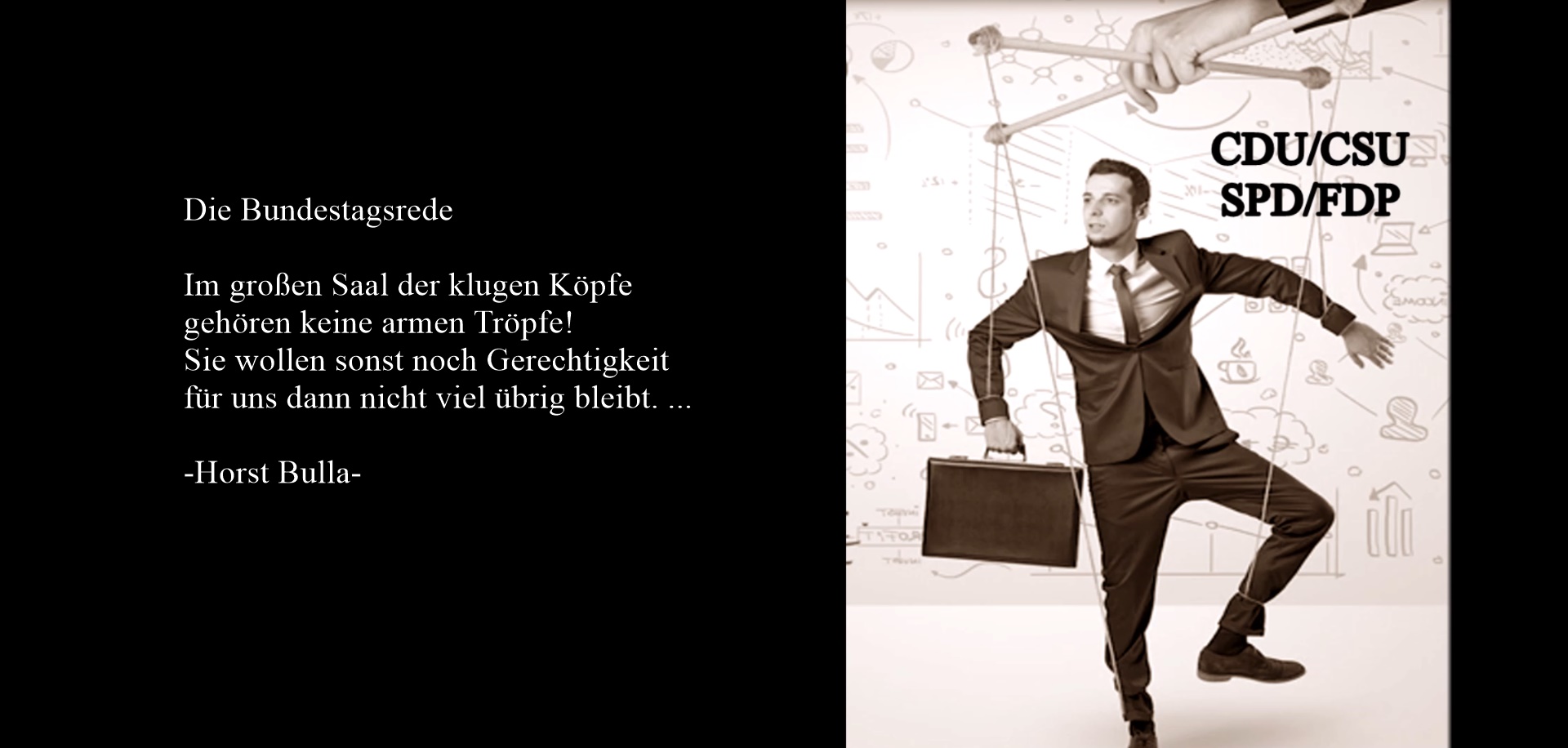 "Die Bundestagsrede" ein Gedicht von Horst Bulla