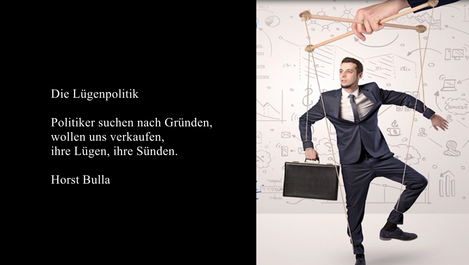 "Die Lügenpolitik" ein Gedicht von Horst Bulla