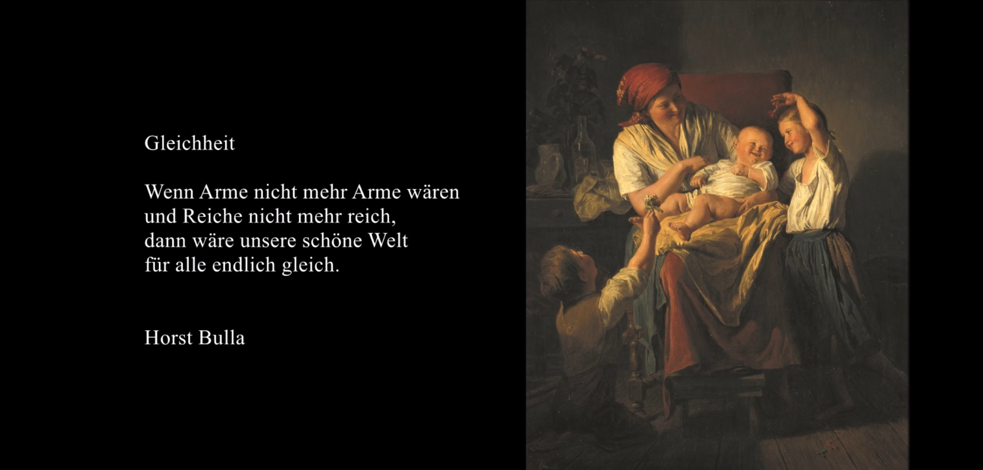 "Gleichheit des Menschen" ein Gedicht von Horst Bulla
