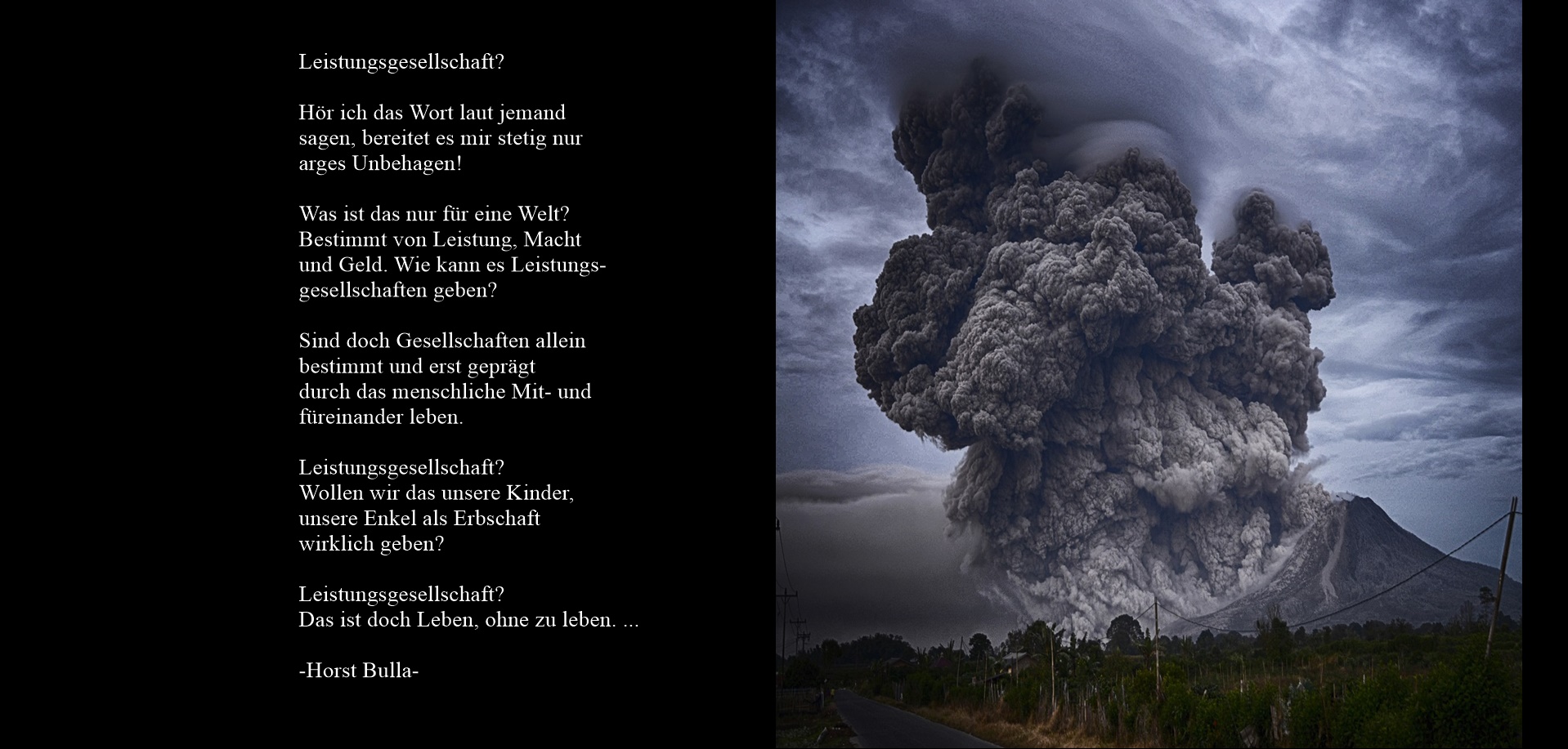 "Leistungsgesellschaft" ein Gedicht von Horst Bulla