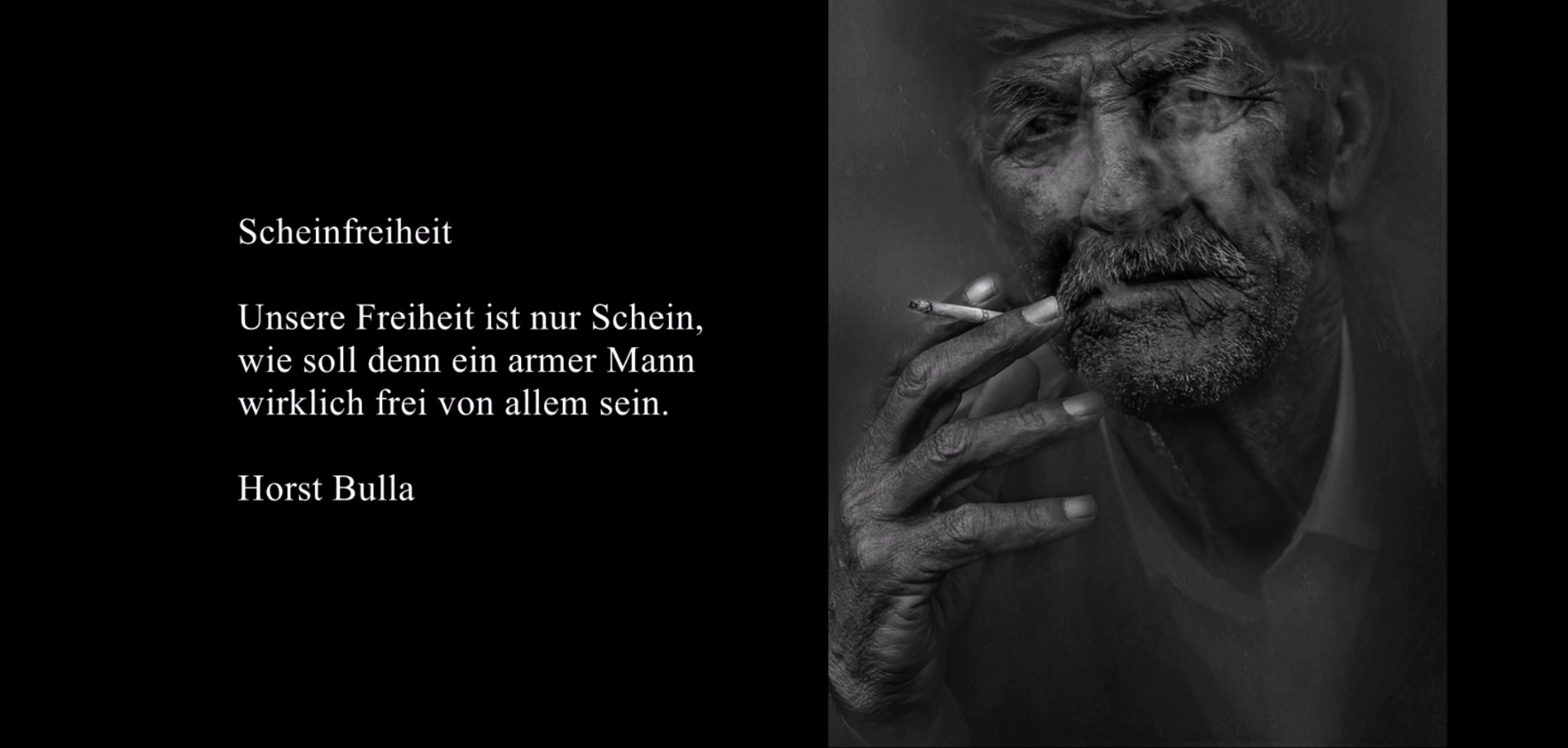 "Scheinfreiheit" ein Gedicht von Horst Bulla
