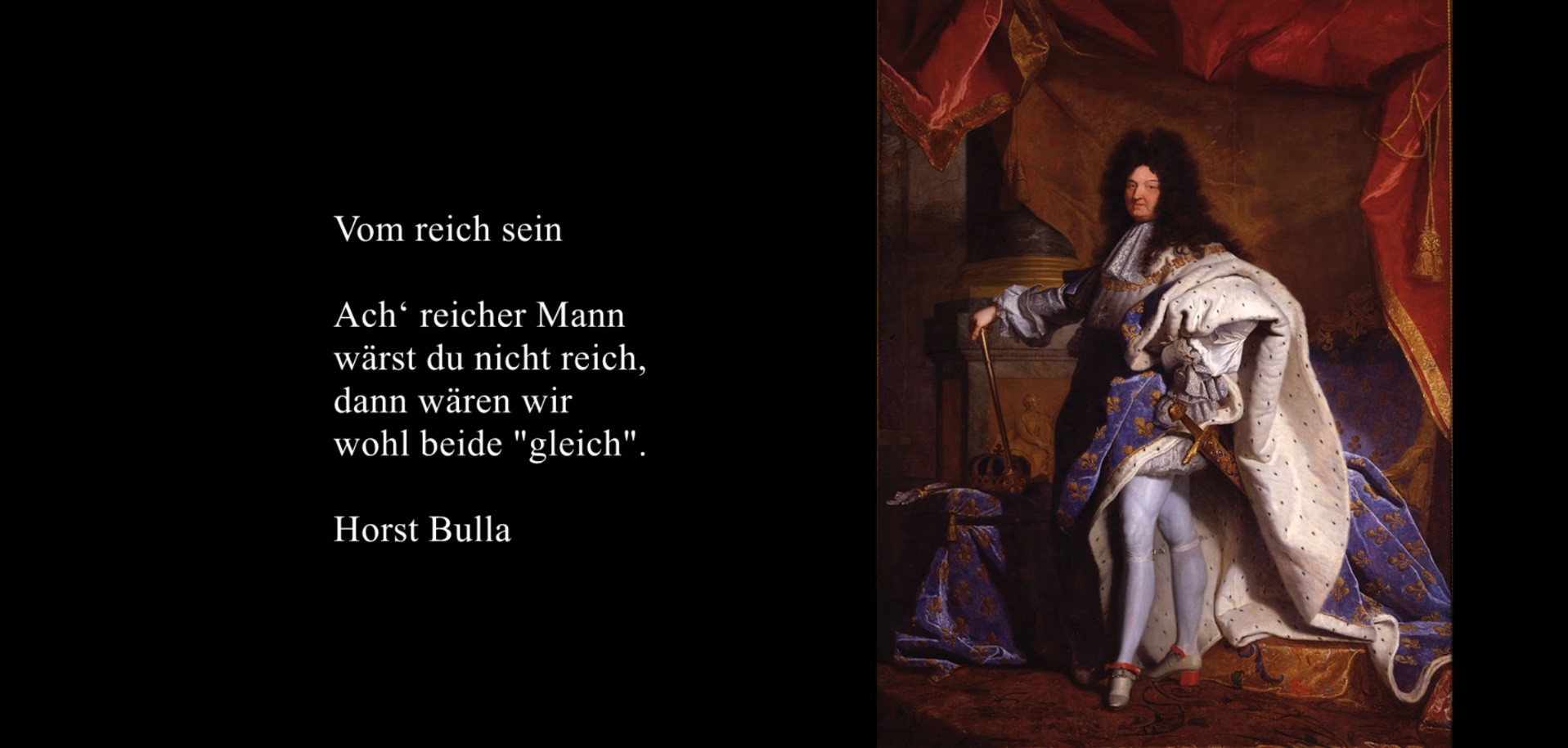 "Vom Reich sein" ein Gedicht von Horst Bulla