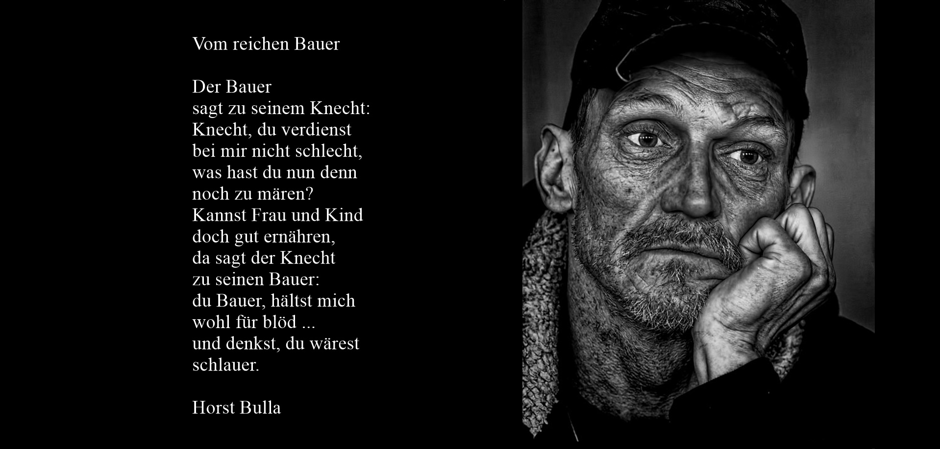 "Vom reichen Bauer" ein Gedicht von Horst Bulla